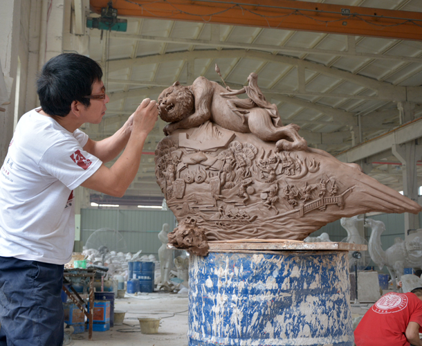 新城眾象雕塑“天工開物”雕塑大賽獲獎作品緊張制作中